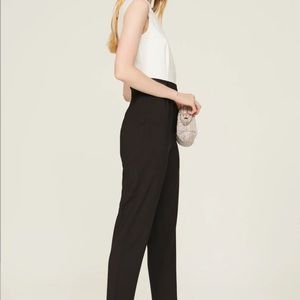 Hutch Anthropologie Open Back Jumpsuit black white